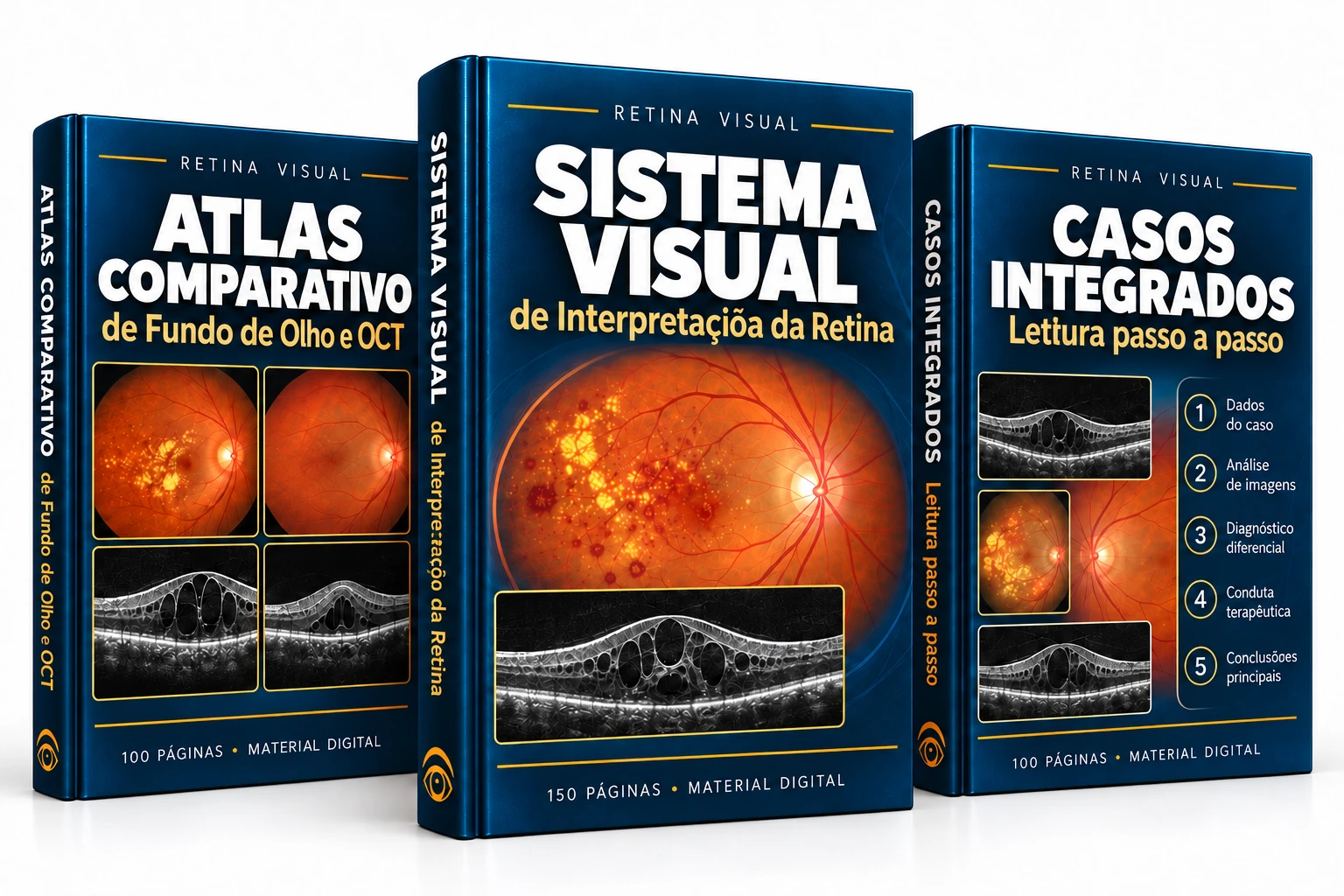 Sistema Visual de 150 páginas, Atlas Comparativo de 100 páginas e Casos Integrados de 100 páginas